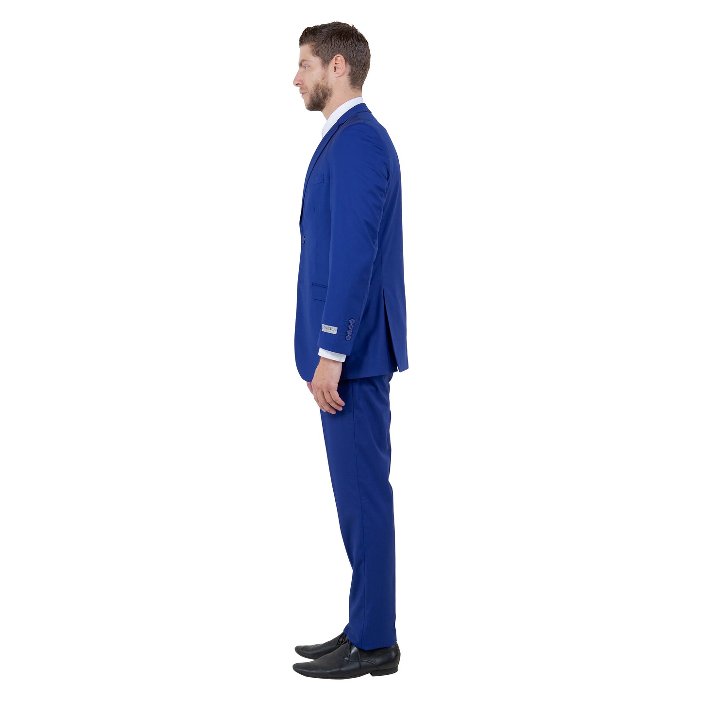 Tazzio Men's Slim-Fit 3pc Suit Set w/ Notch Lapel, Royal Blue
