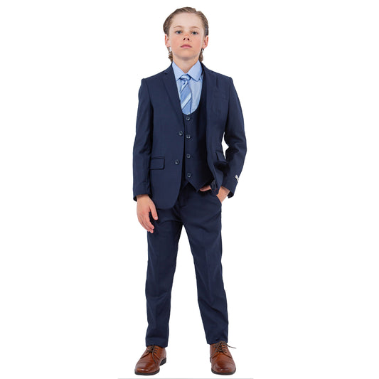 Stacy Adams Boy's 5pc Suit Set, Navy
