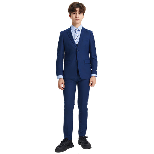 Stacy Adams Boy's 5pc Suit Set, Indigo