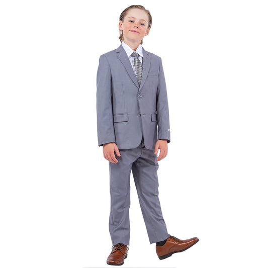 Stacy Adams Boy's 5pc Suit Set, Mid Grey