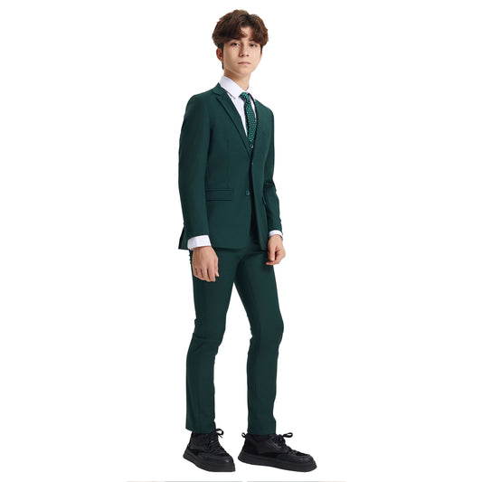 Stacy Adams Boy's 5pc Suit Set, Green
