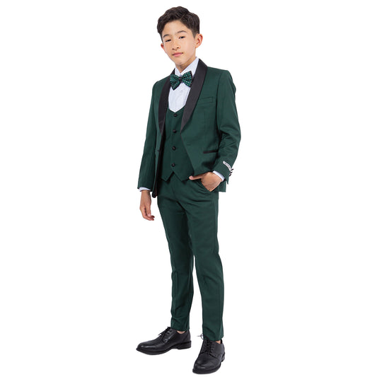 Stacy Adams Boy's 5pc Tuxedo Set, Green