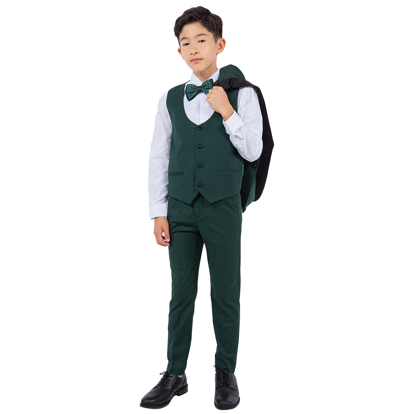 Stacy Adams Boy's 5pc Tuxedo Set, Green
