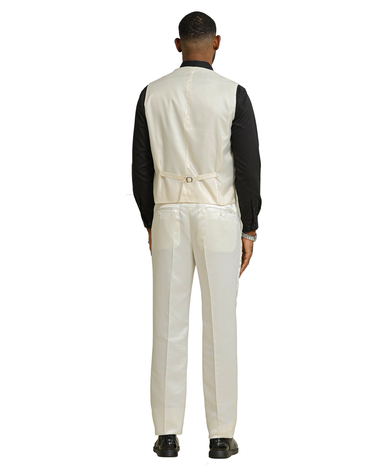 Stacy Adams Men's Paisley 3pc Tuxedo Set, Ivory