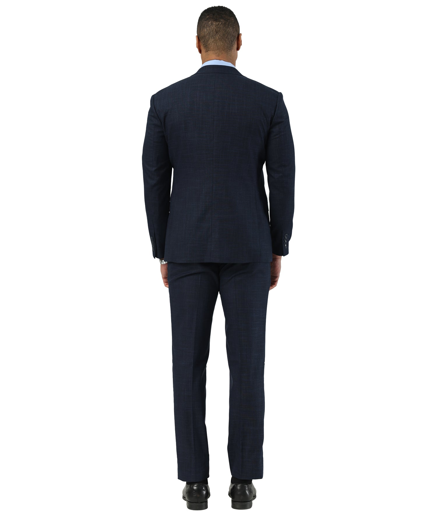 Stacy Adams Men’s 3-Piece Textured Suit Set w/ Notch Lapel