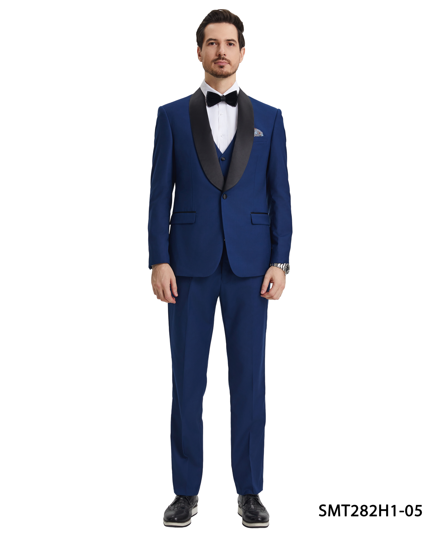 Stacy Adams Hybrid-Fit Vested Tuxedo, Blue