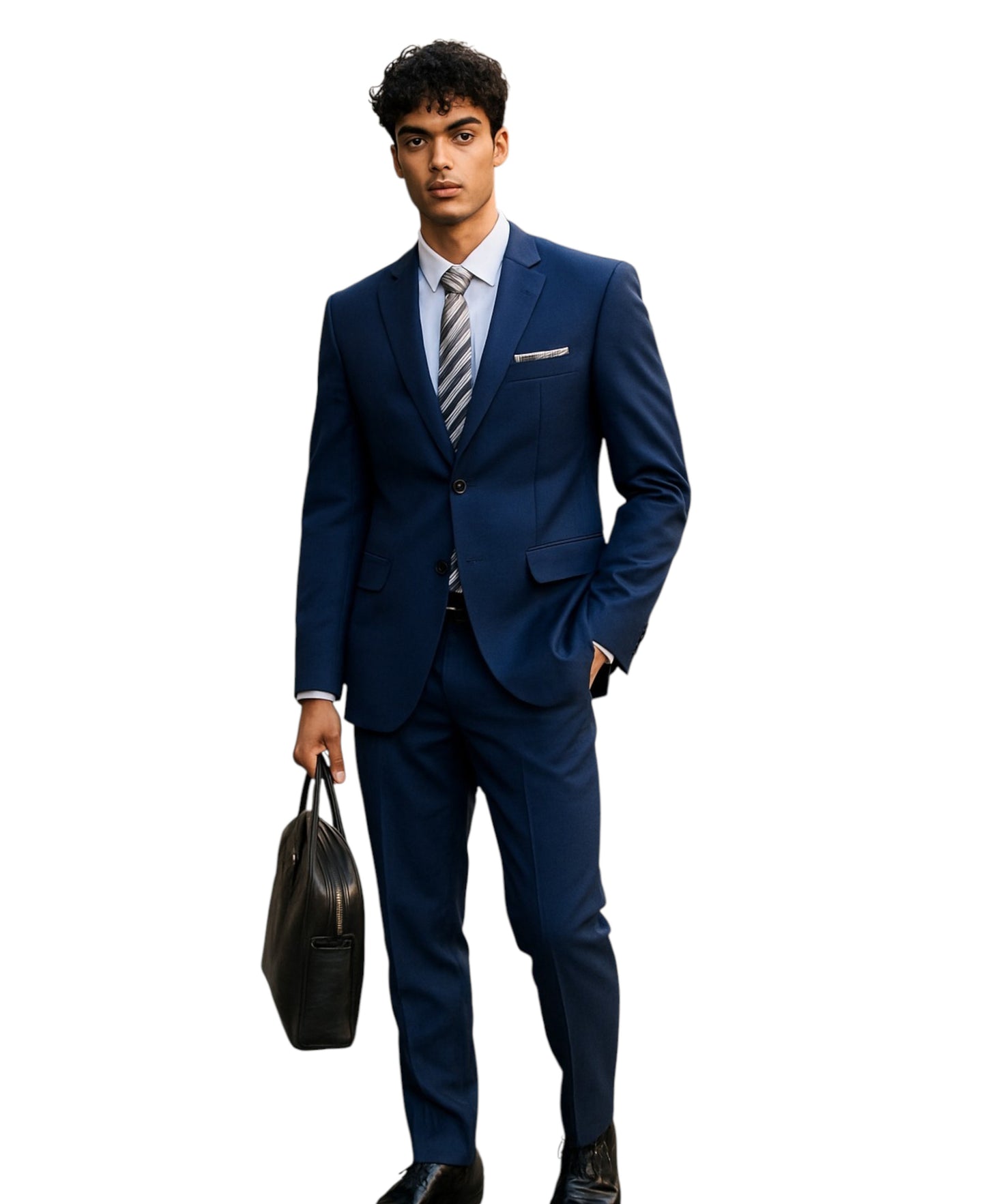 Tazzio Slim-Fit Notch Lapel Solid 2pc Suit Set, Navy