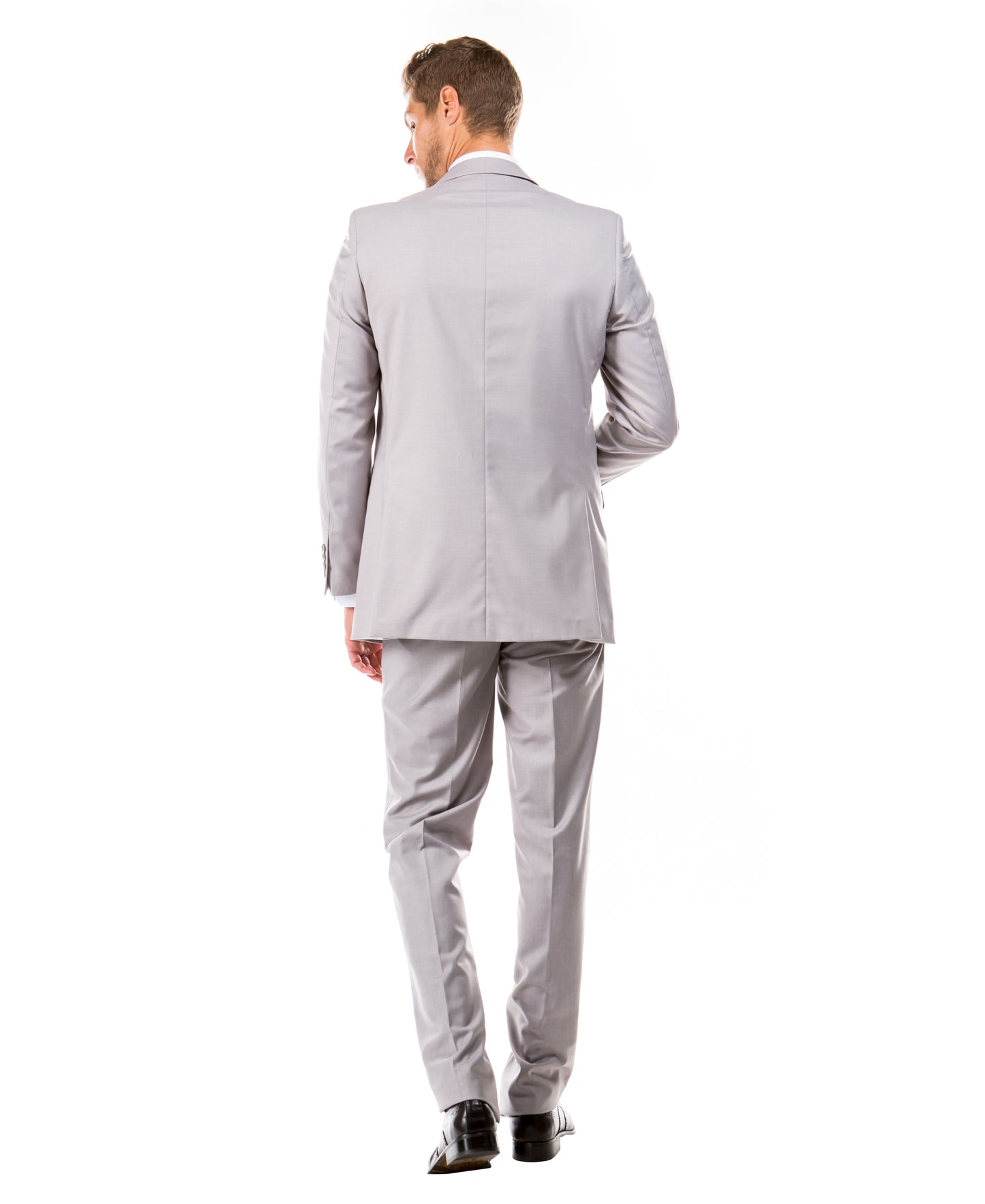 Tazzio Slim-Fit Notch Lapel Solid 2pc Suit Set, Light Grey