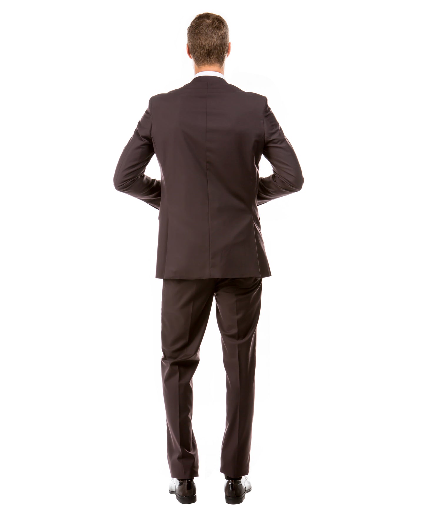 Tazzio Slim-Fit Notch Lapel Solid 2pc Suit Set, Brown