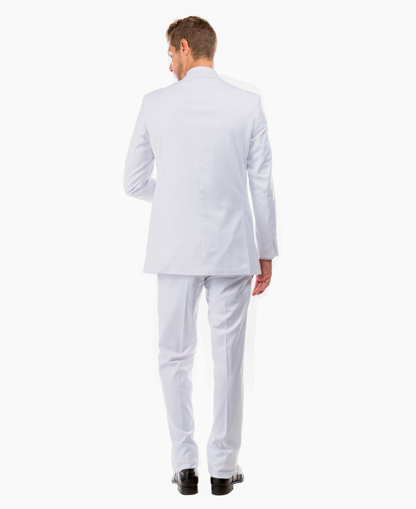 Tazzio Slim-Fit Notch Lapel Solid 2pc Suit Set, White