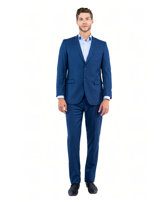 Tazzio Slim-Fit Notch Lapel Solid 2pc Suit Set, Indigo