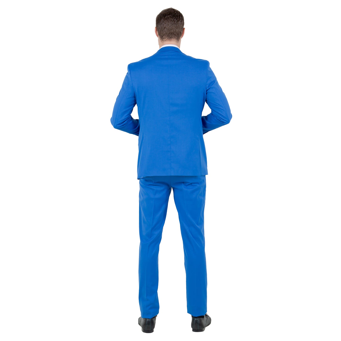 Tazzio Men's Ultra Slim-Fit 3pc Suit w/ Expandable Waistband, Blue