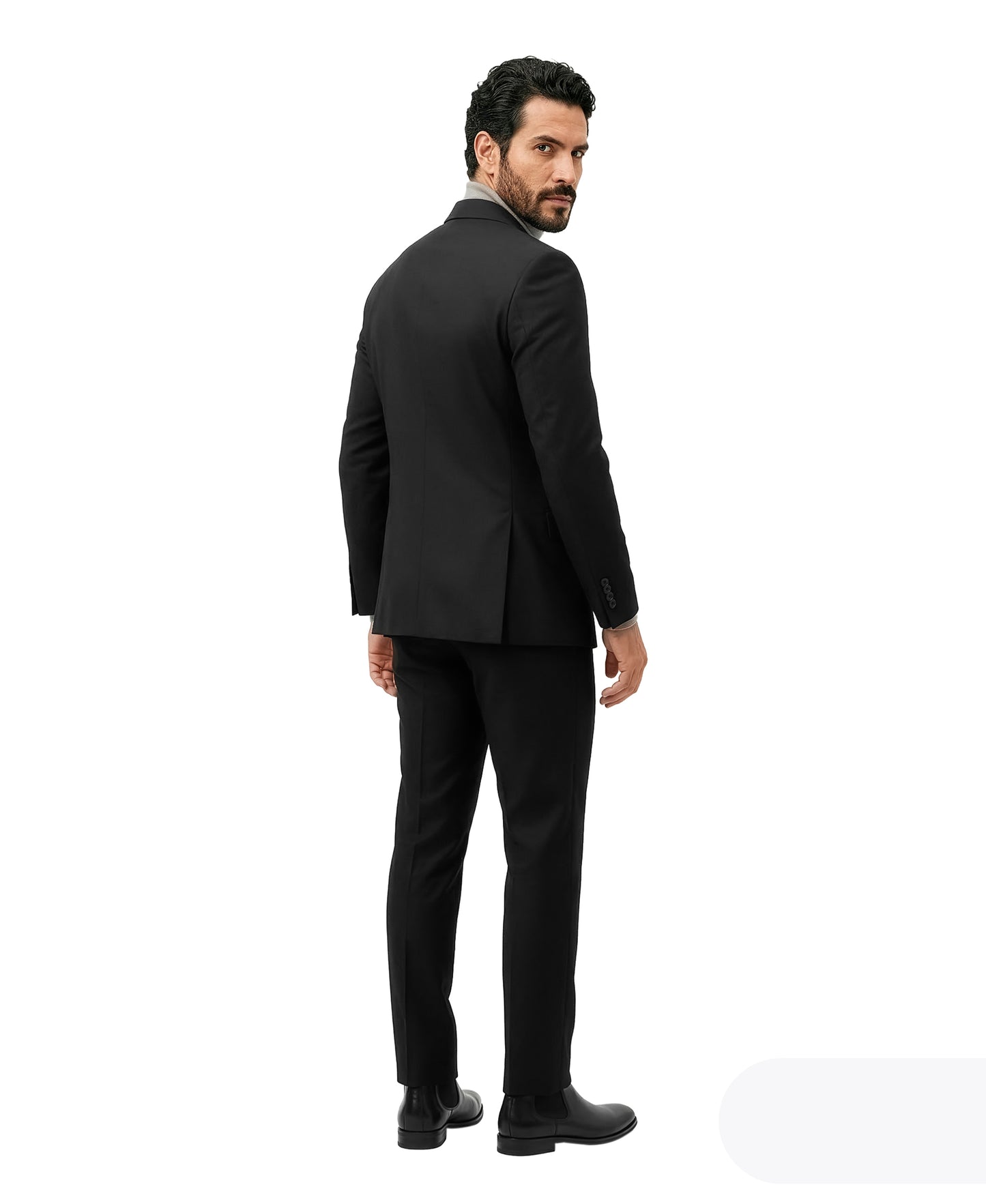 Men’s Double Breasted Peak Lapel 2 Piece Suit Set, Slim Fit Dress Suit