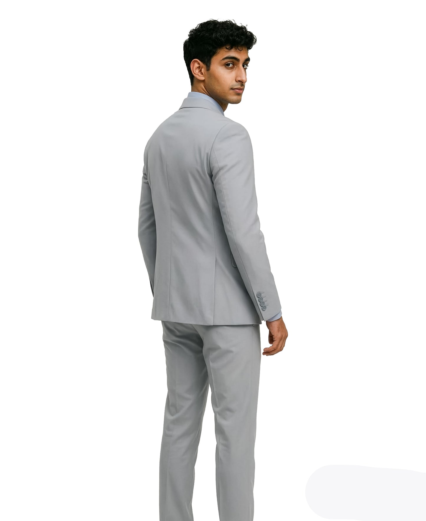 Men’s Double Breasted Peak Lapel 2 Piece Suit Set, Slim Fit Dress Suit
