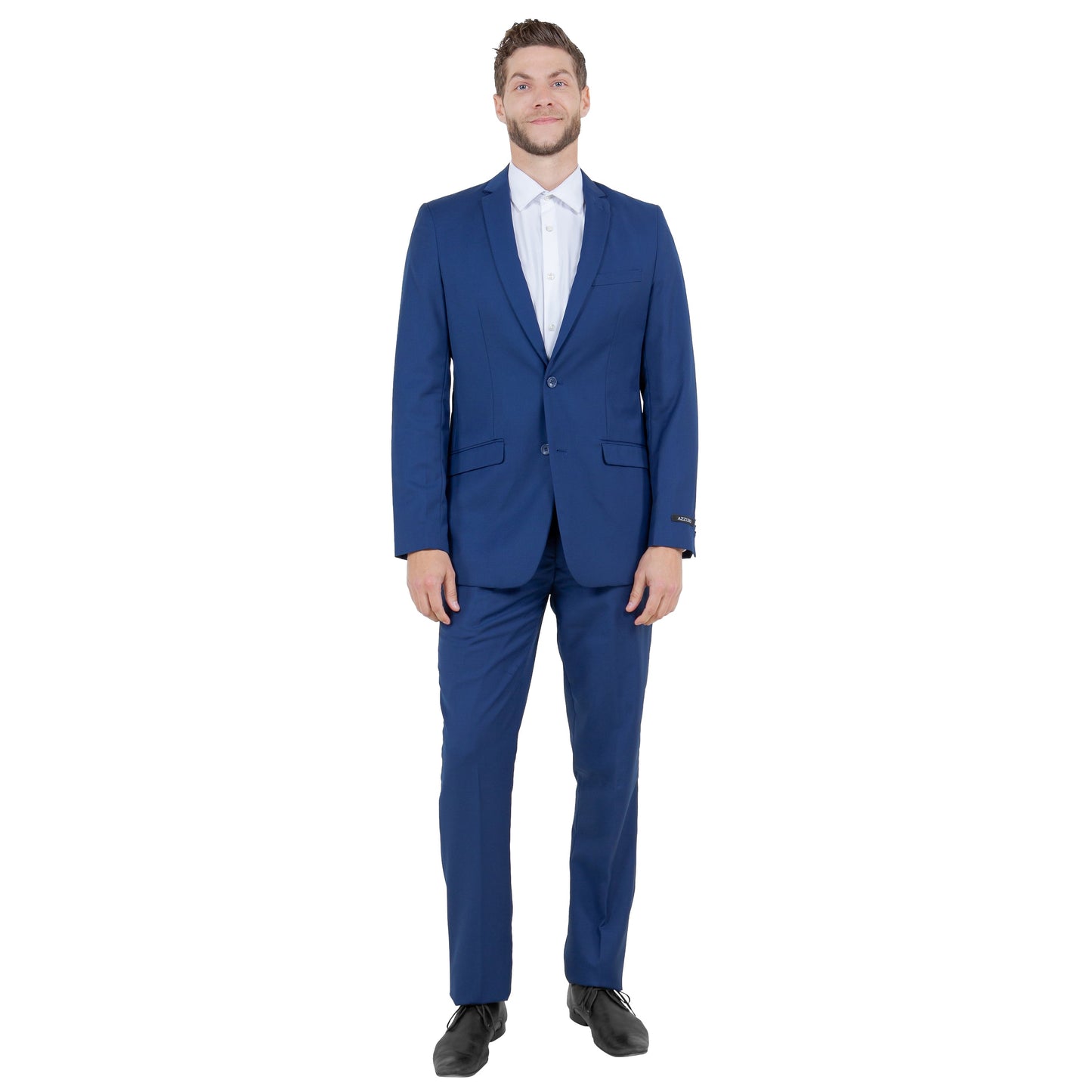 Tazzio 2-Piece Solid Suit Set w/ Notch Lapel, Indigo