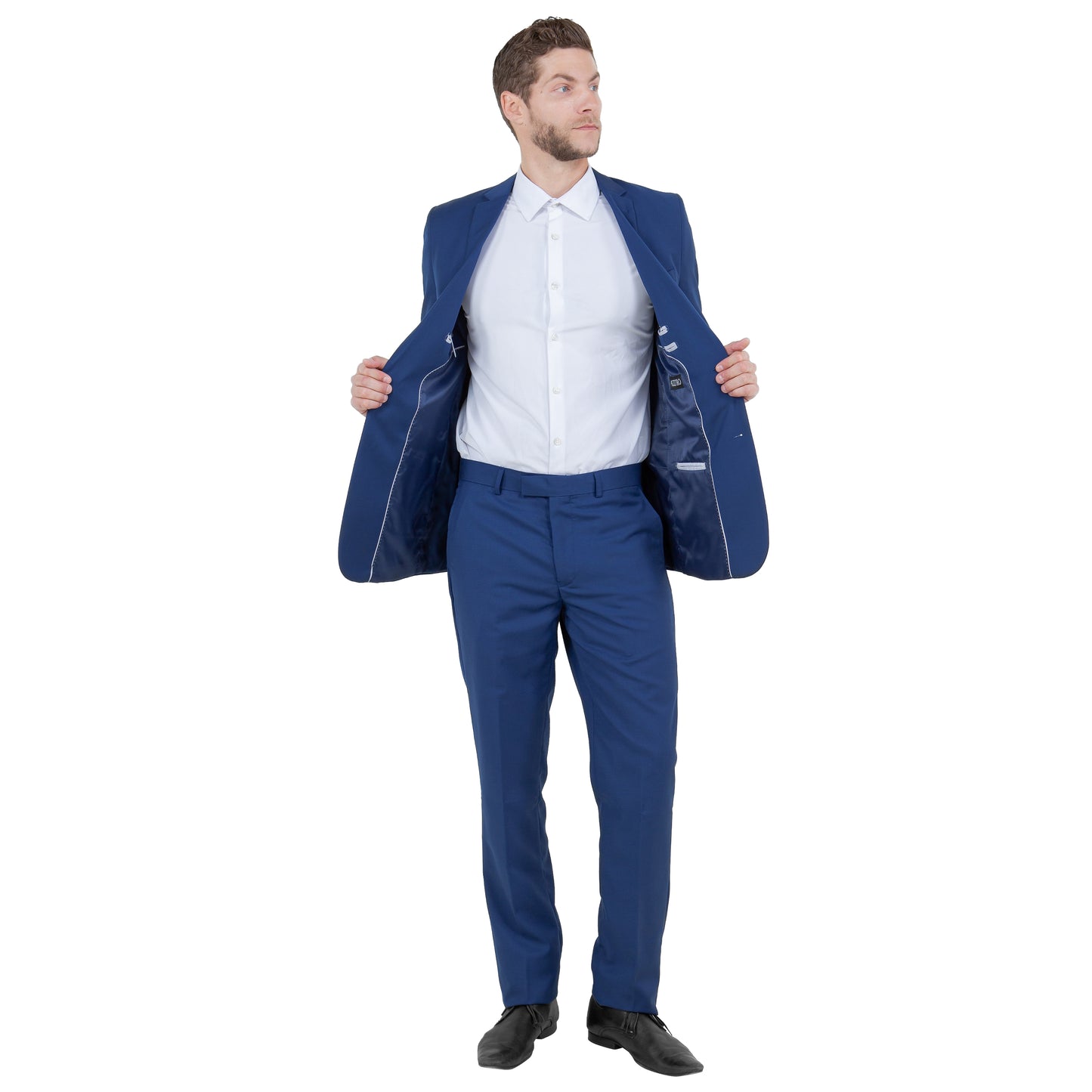 Tazzio 2-Piece Solid Suit Set w/ Notch Lapel, Indigo