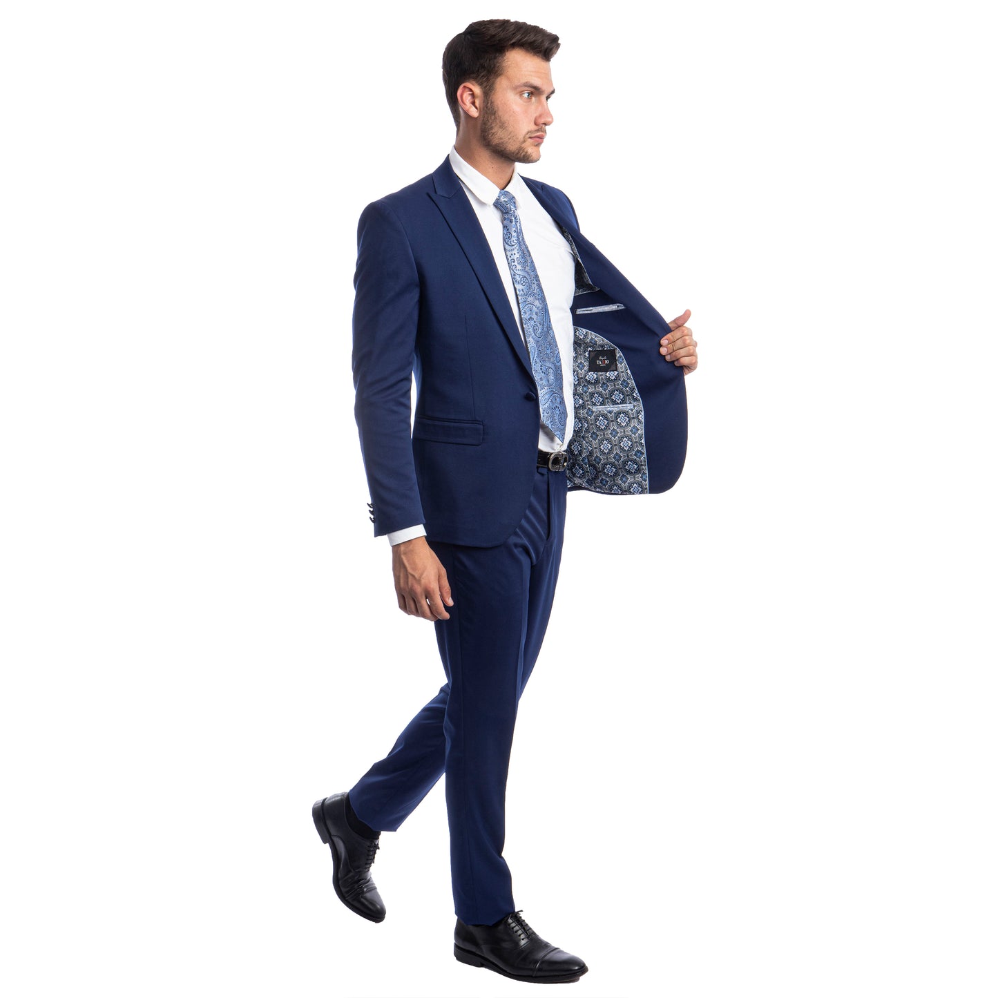 Men's Skinny-Fit 2pc Suit w/ Peak Lapel, Dark Blue