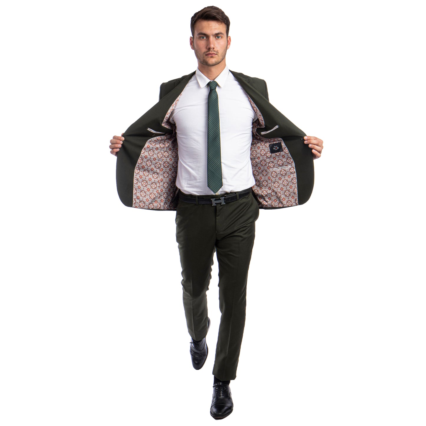 Men's Skinny-Fit 2pc Suit w/ Peak Lapel, Green