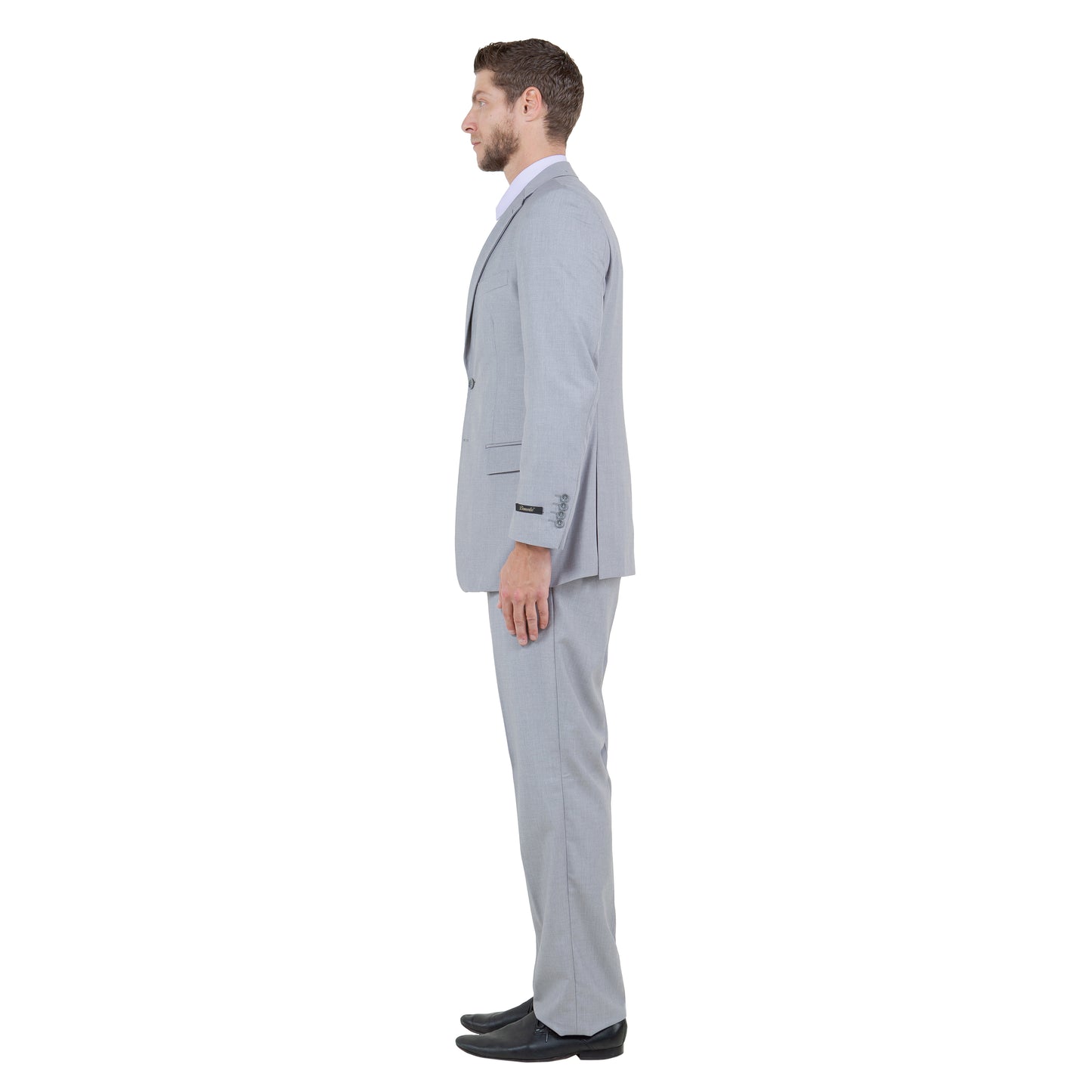 Men's Modern-Fit 3-Piece Suit Set w/ Jacket, Vest and Pants, Light Grey