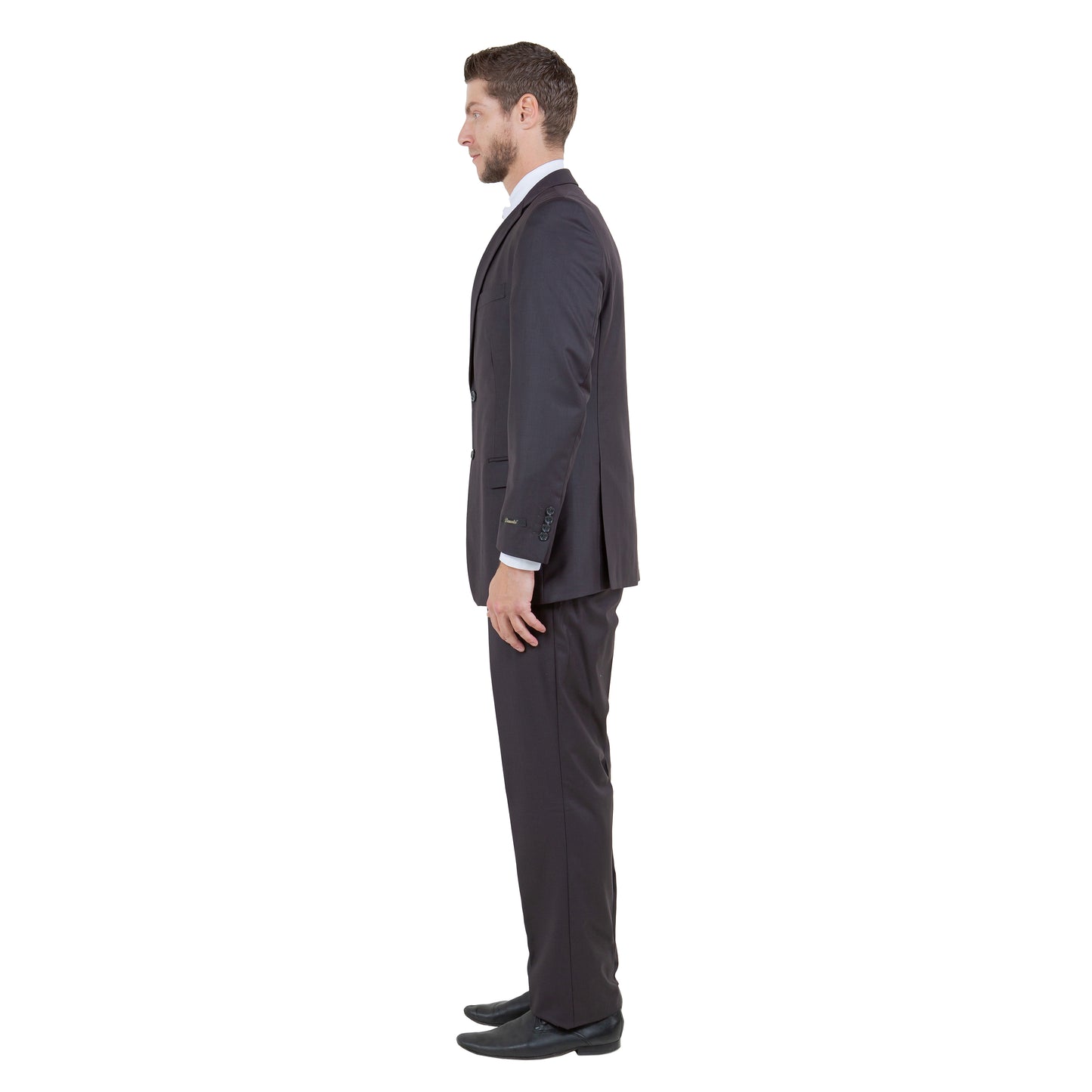 Men's Modern-Fit 3-Piece Suit Set w/ Jacket, Vest and Pants, Dark Grey