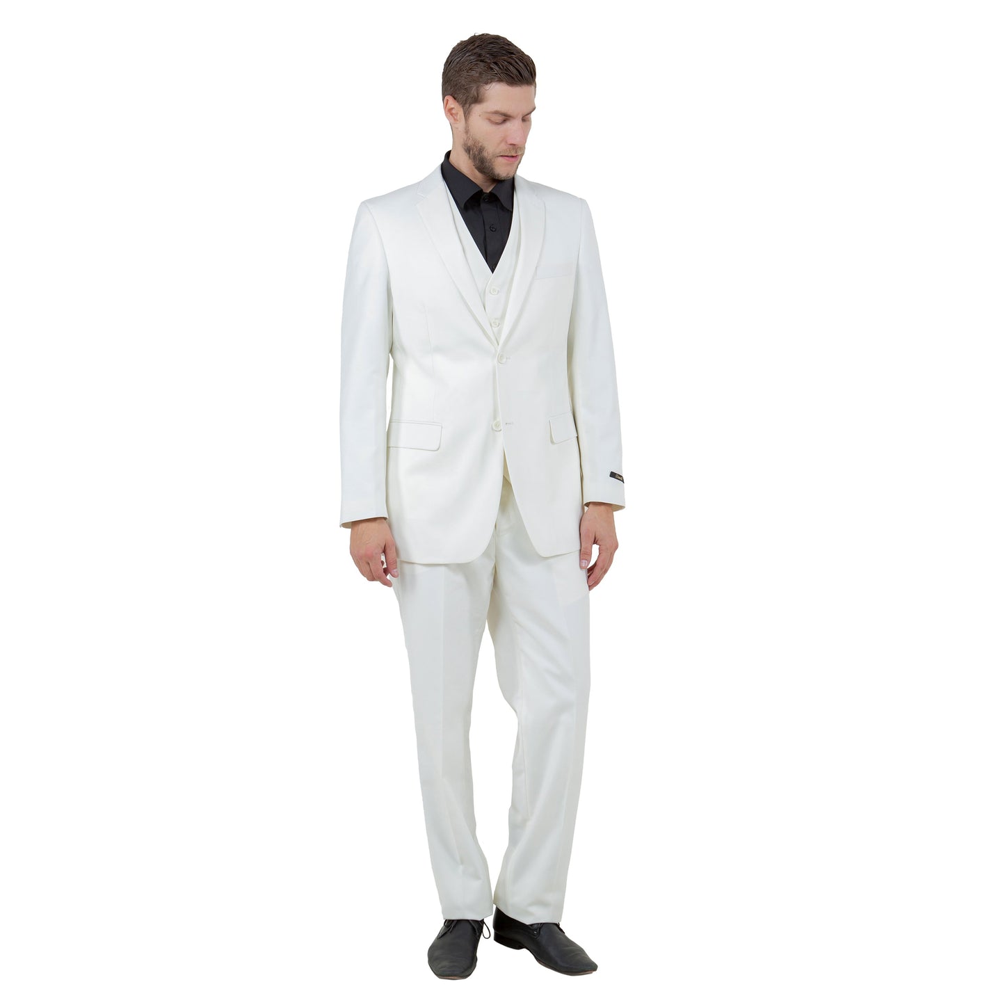 Men's Modern-Fit 3-Piece Suit Set w/ Jacket, Vest and Pants, Off-White
