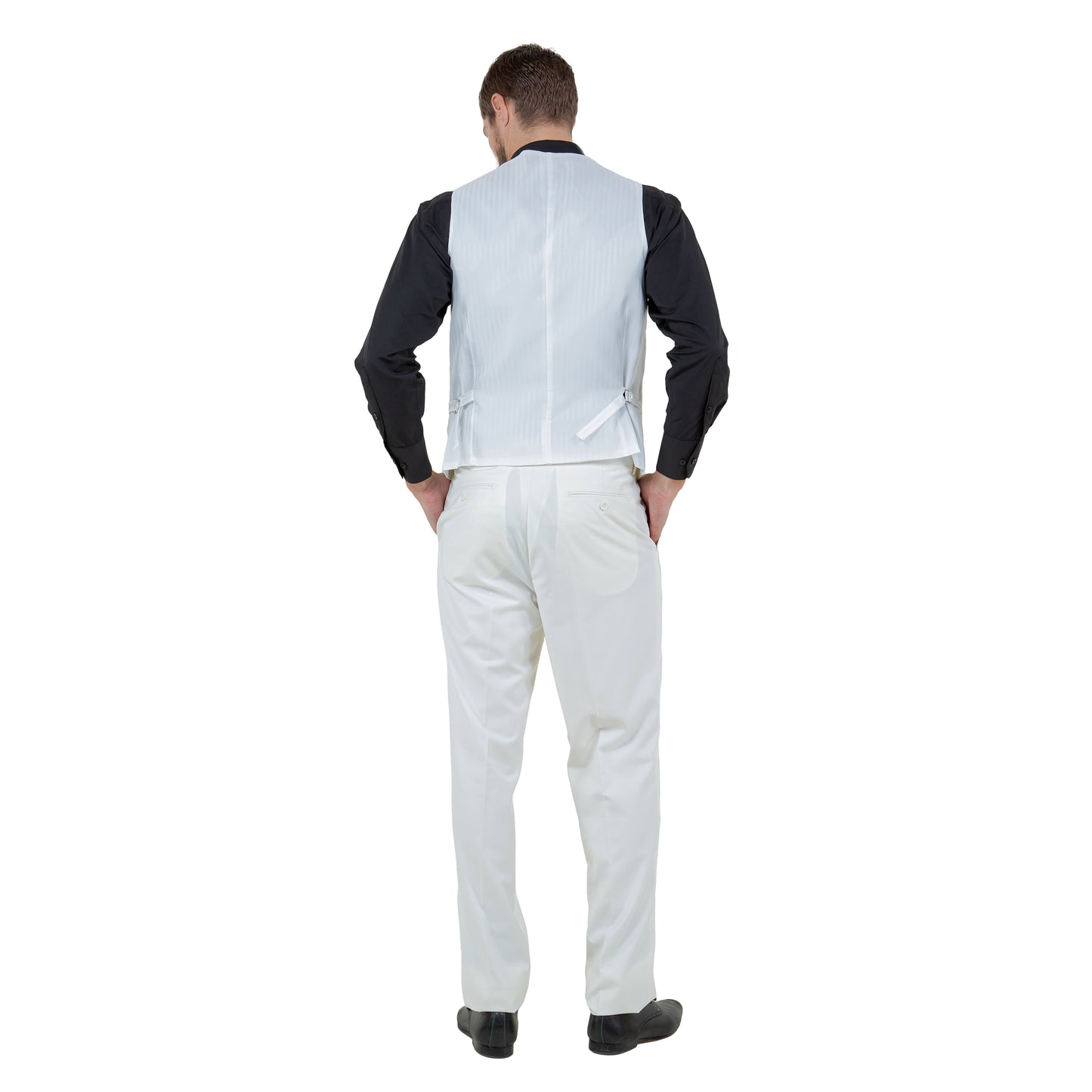 Men's Modern-Fit 3-Piece Suit Set w/ Jacket, Vest and Pants, Off-White
