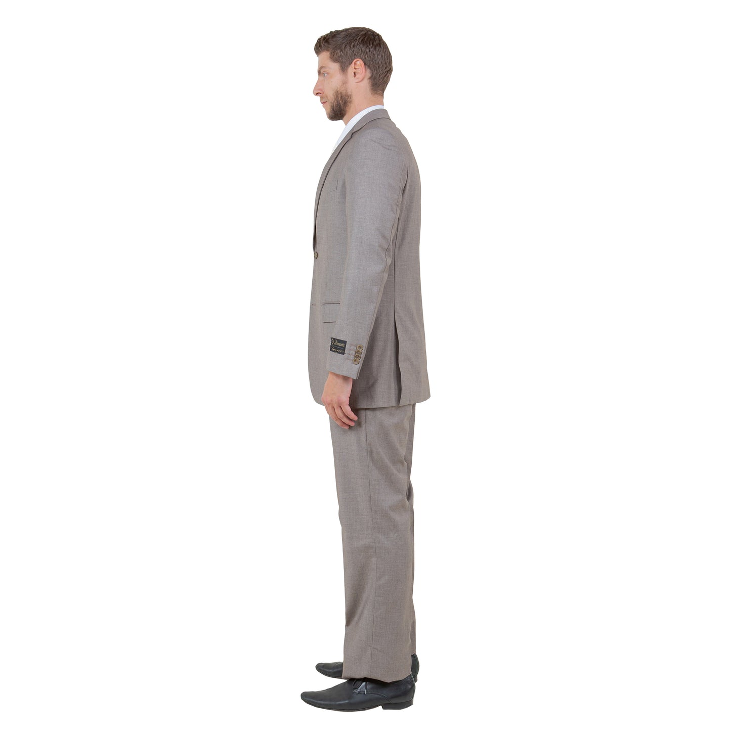 Men's Modern-Fit 3-Piece Suit Set w/ Jacket, Vest and Pants, Sand