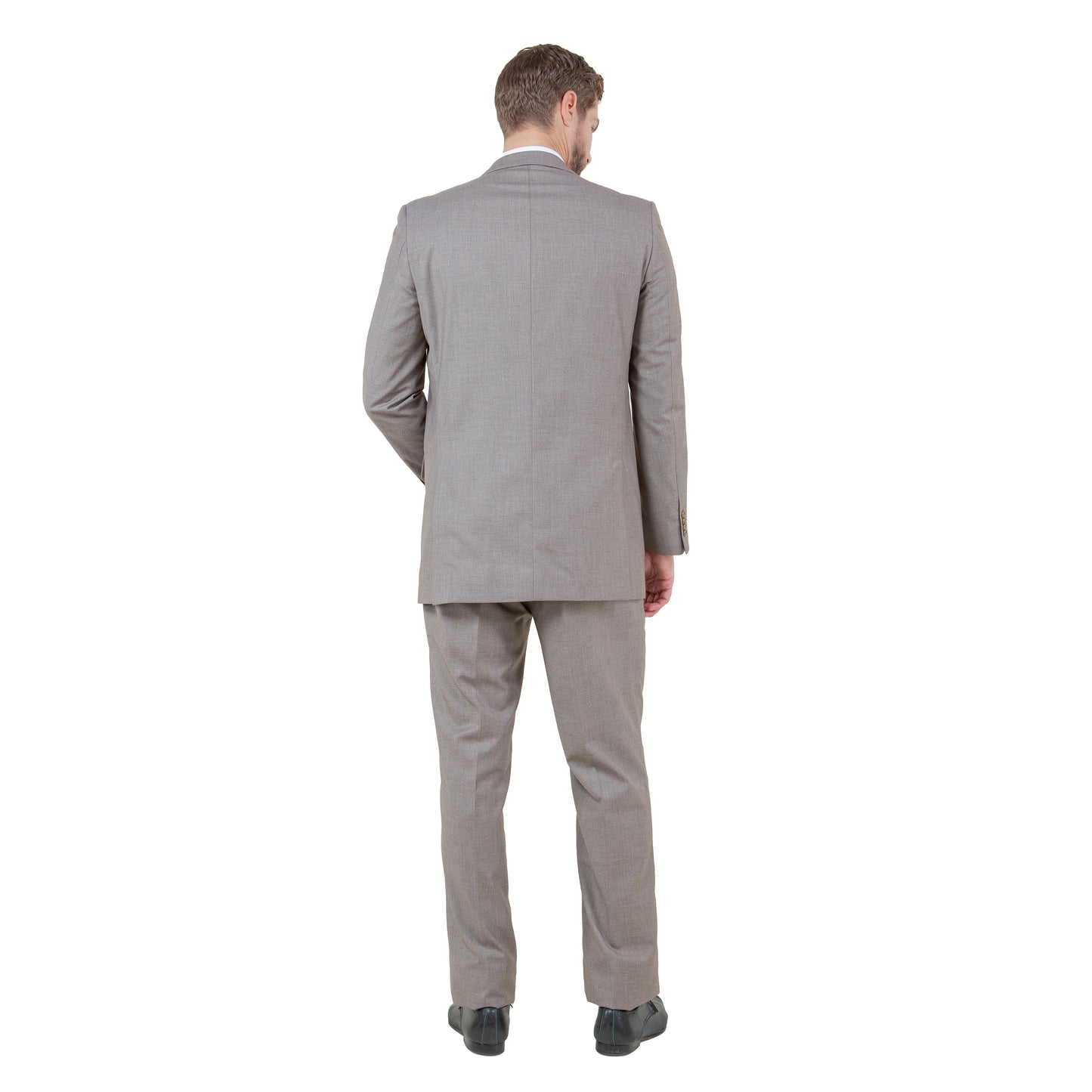 Men's Modern-Fit 3-Piece Suit Set w/ Jacket, Vest and Pants, Sand
