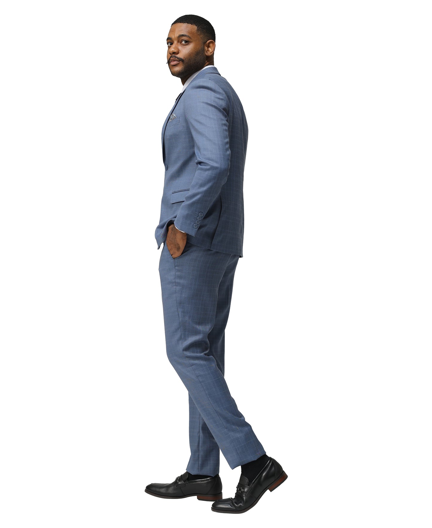 Sean Alexander Men's 3pc Plaid Hybrid-Fit Suit Set