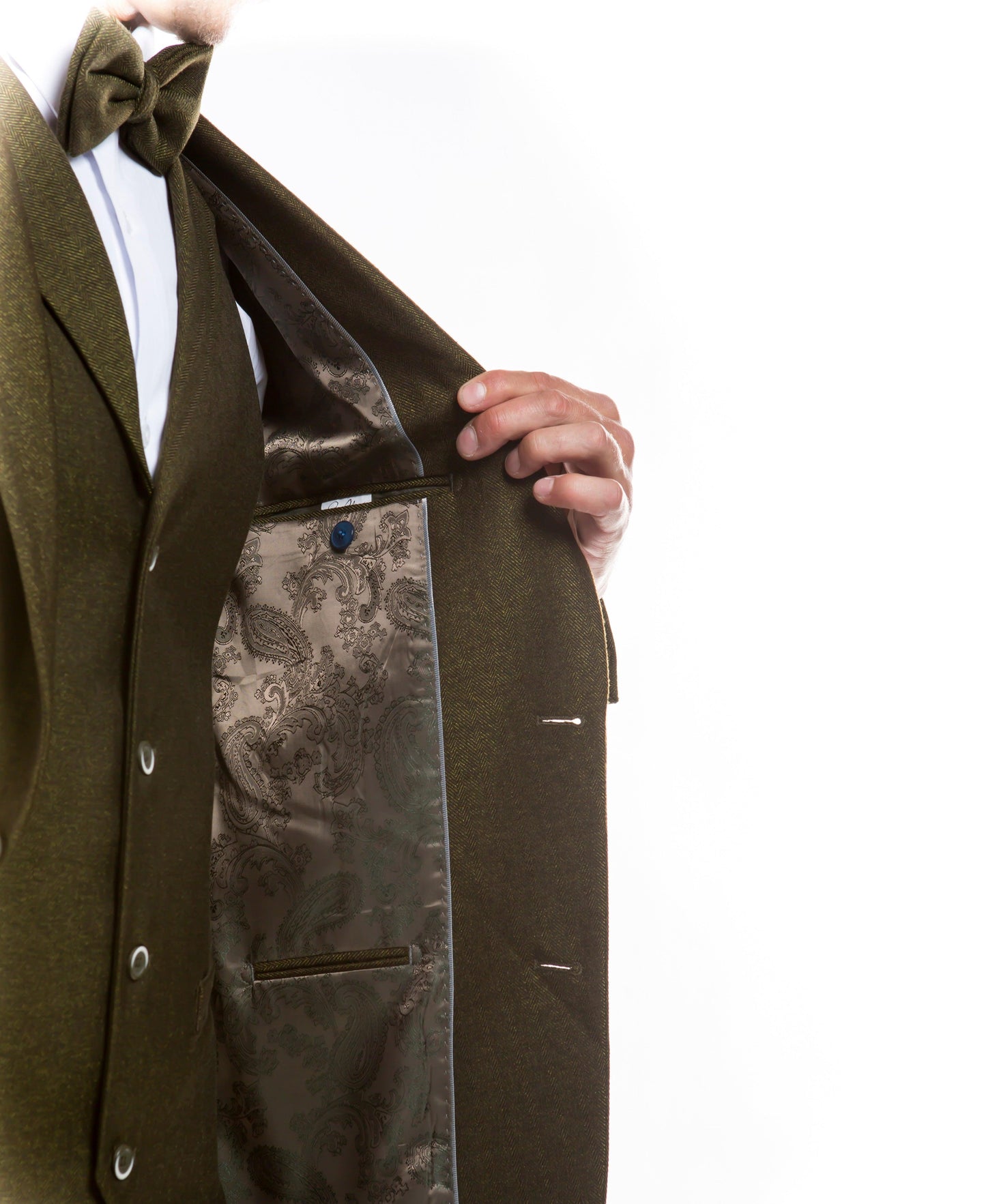 Sean Alexander Hybrid Fit Tweed Suit, Olive - Julinie