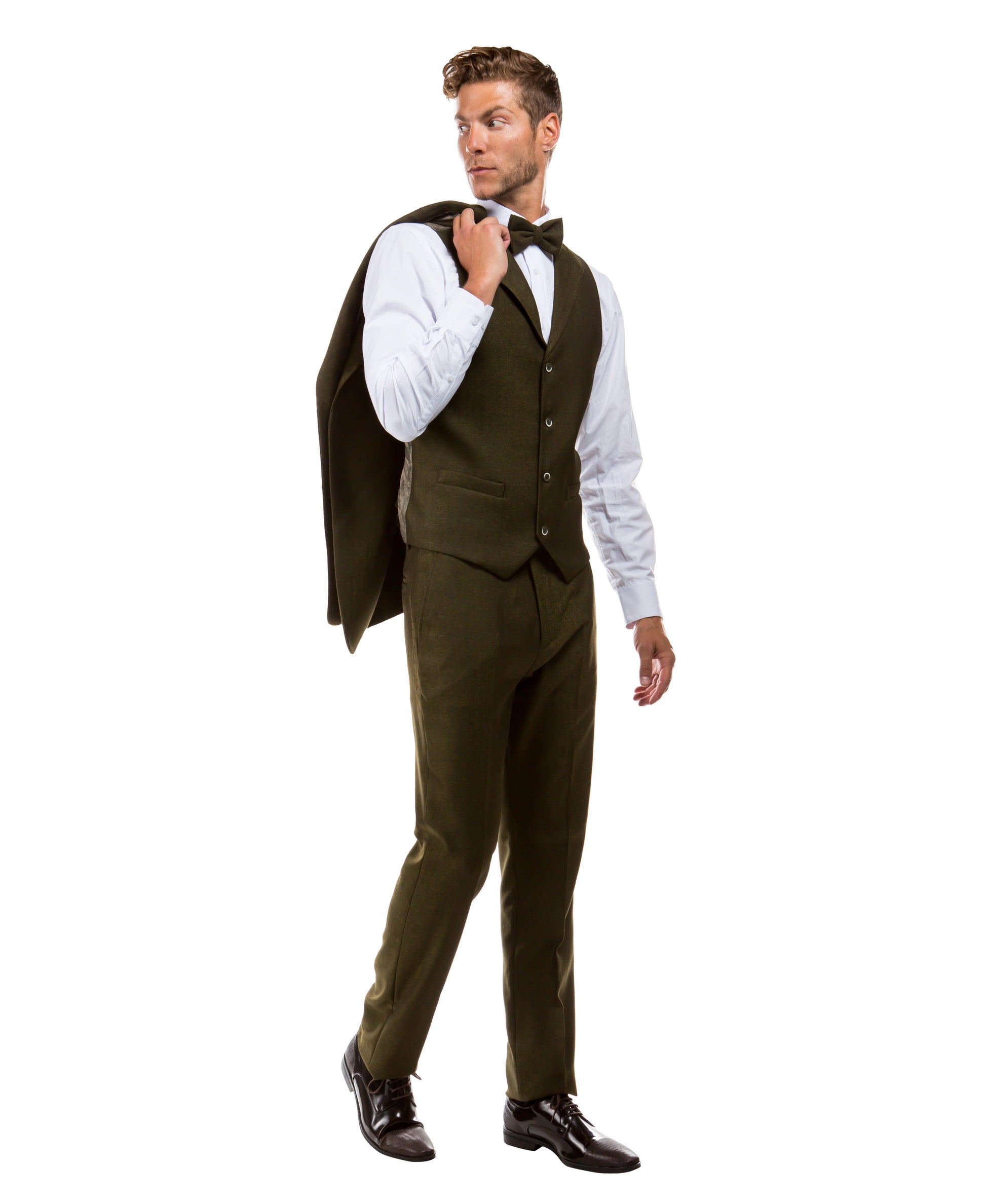 Sean Alexander Hybrid Fit Tweed Suit, Olive - Julinie