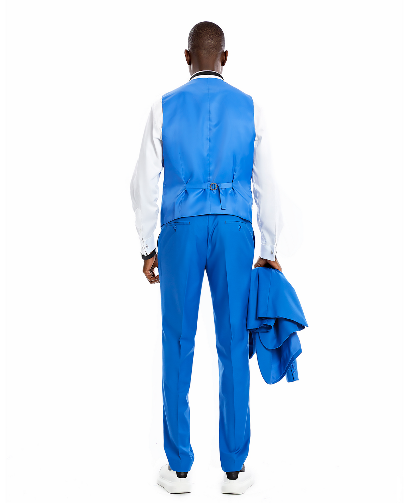 Tazzio Peak Lapel Skinny Suit, Royal Blue