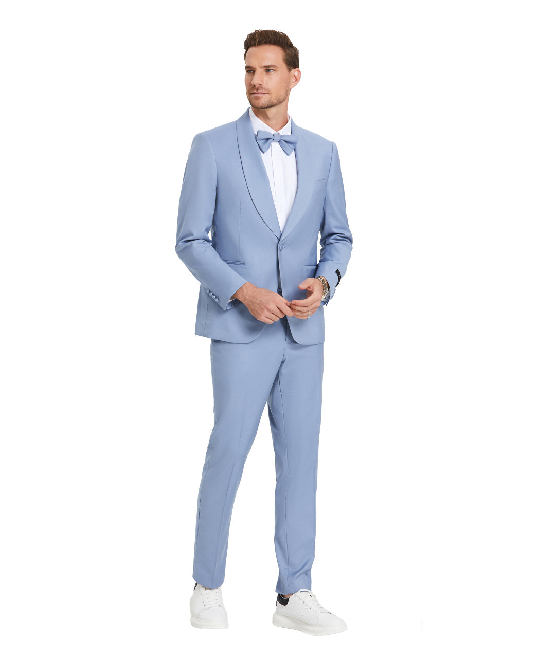 Tazzio Skinny Fit Suit Shawl Collar, Beau Blue