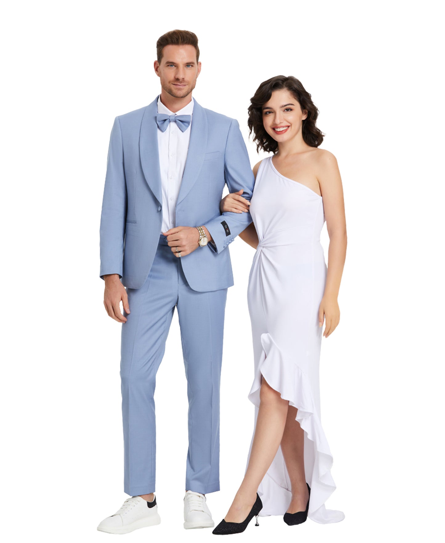 Tazzio Skinny Fit Suit Shawl Collar, Beau Blue