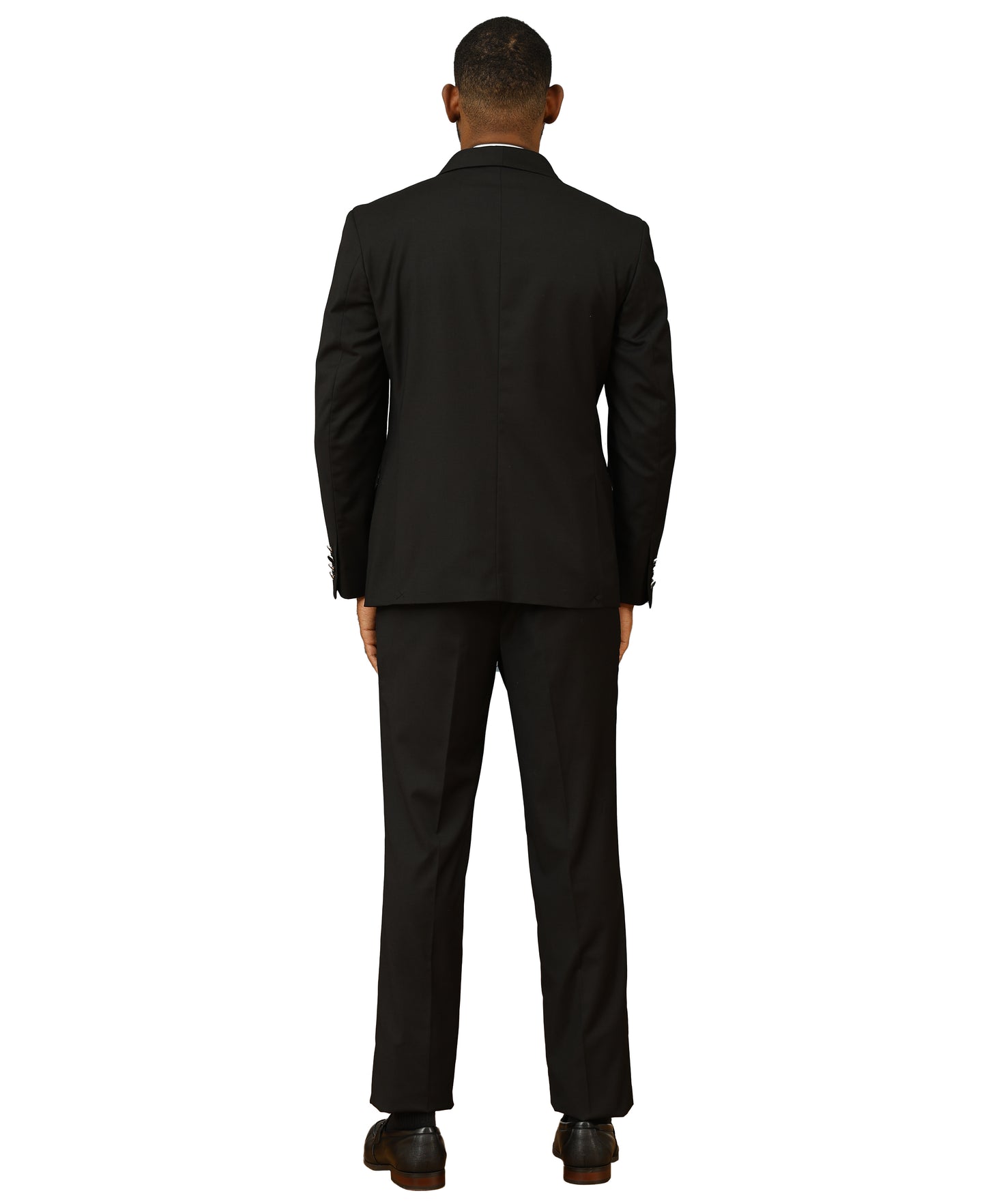 Tazzio Men’s Skinny Fit 3 Piece Suit Set, Double Breasted Shawl Lapel