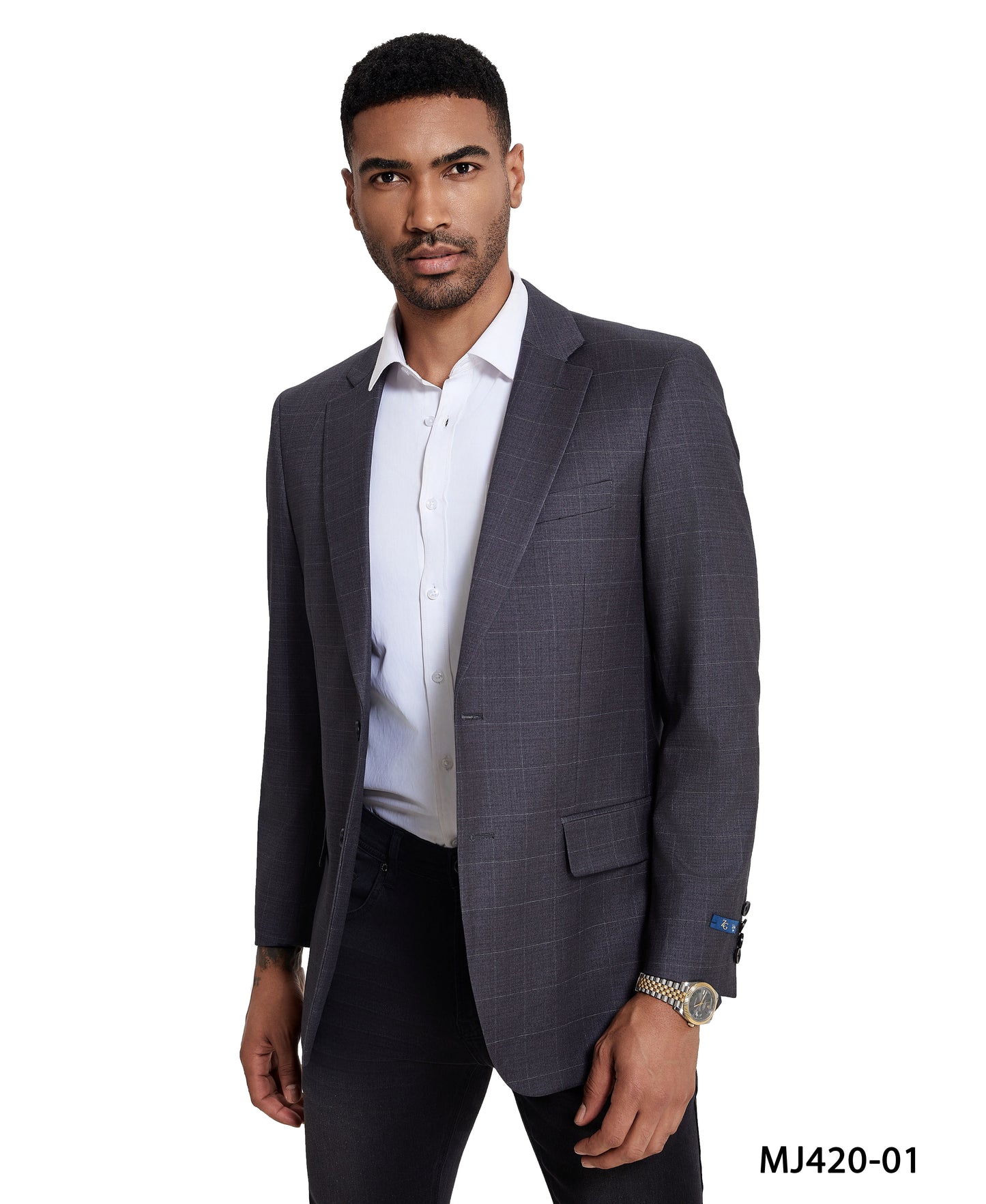 Men's Tailored-Fit Windowpane Sport Coat Only