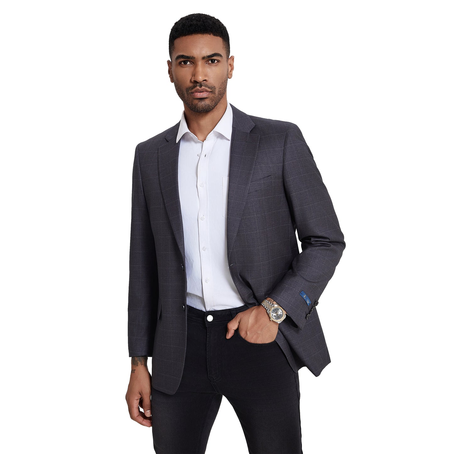 Men's Tailored-Fit Windowpane Sport Coat Only