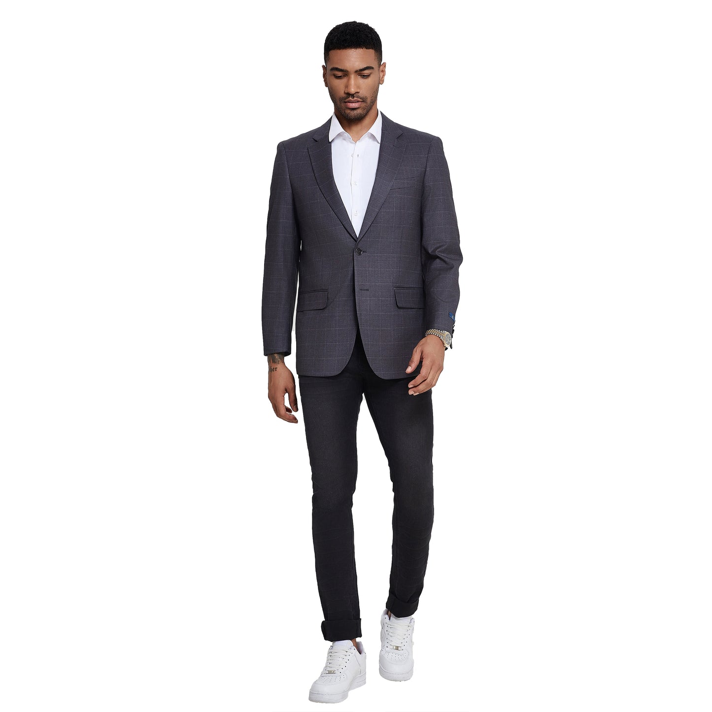 Men's Tailored-Fit Windowpane Sport Coat Only