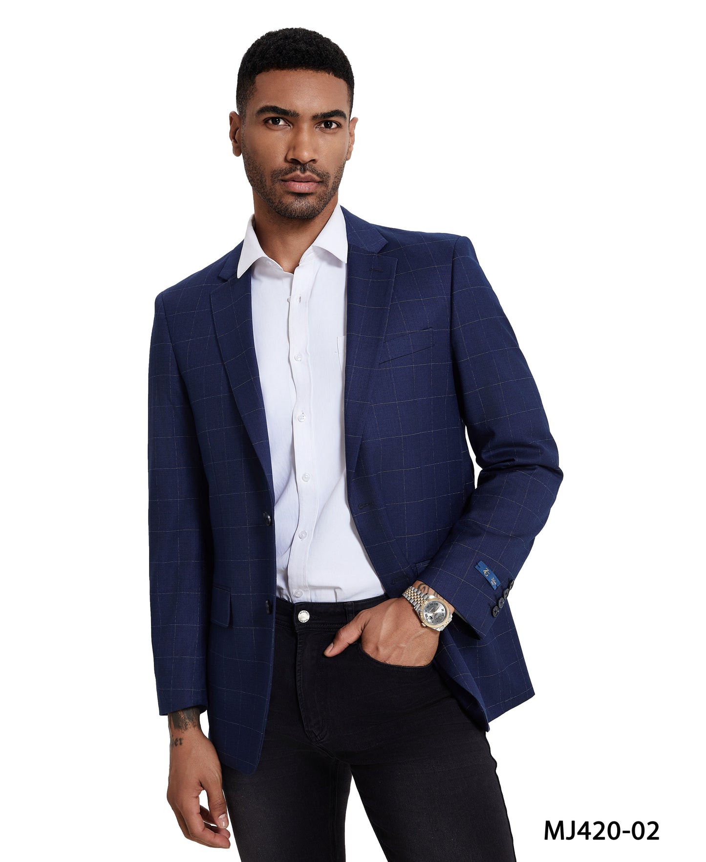 Men's Tailored-Fit Windowpane Sport Coat Only