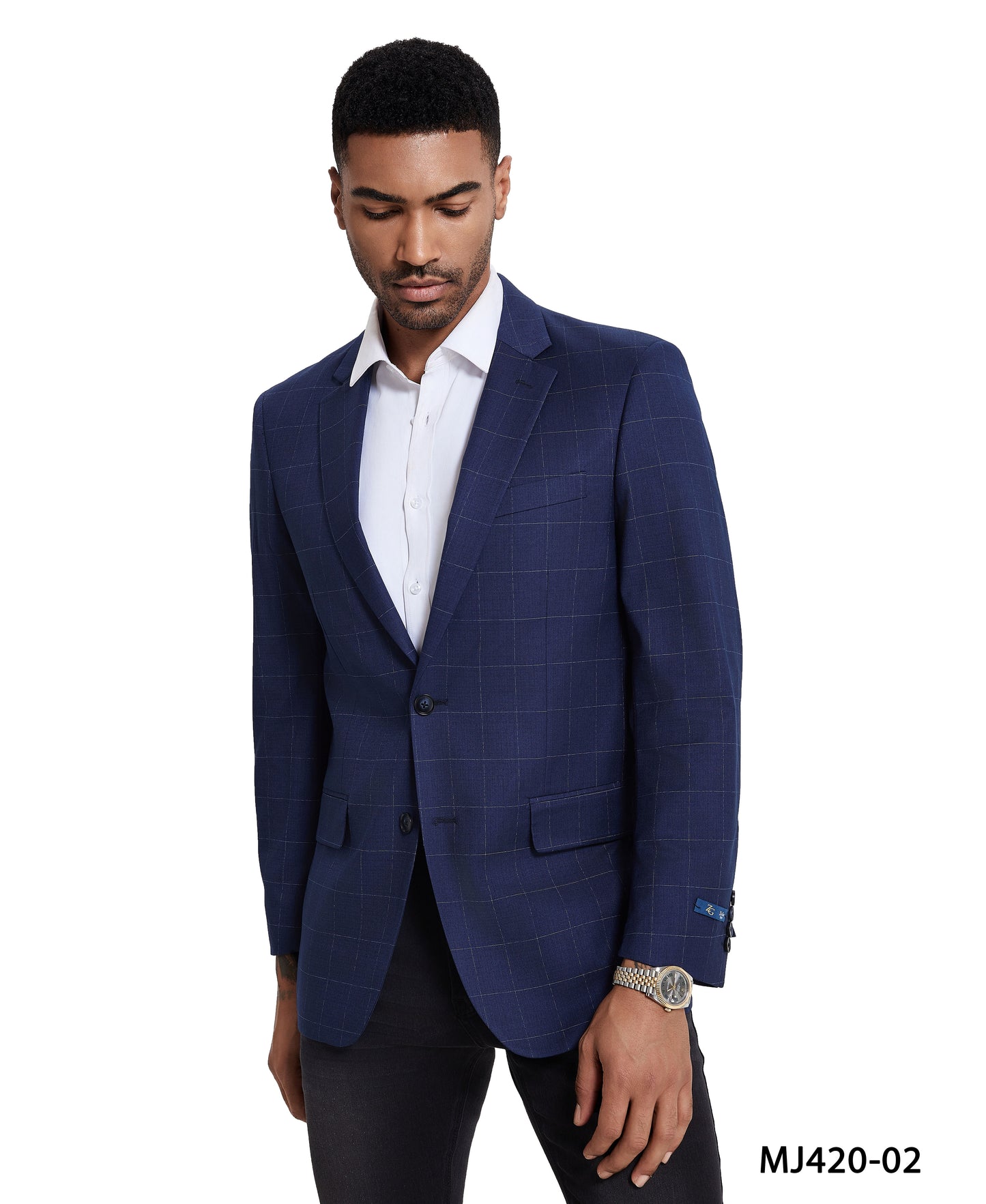 Men's Tailored-Fit Windowpane Sport Coat Only
