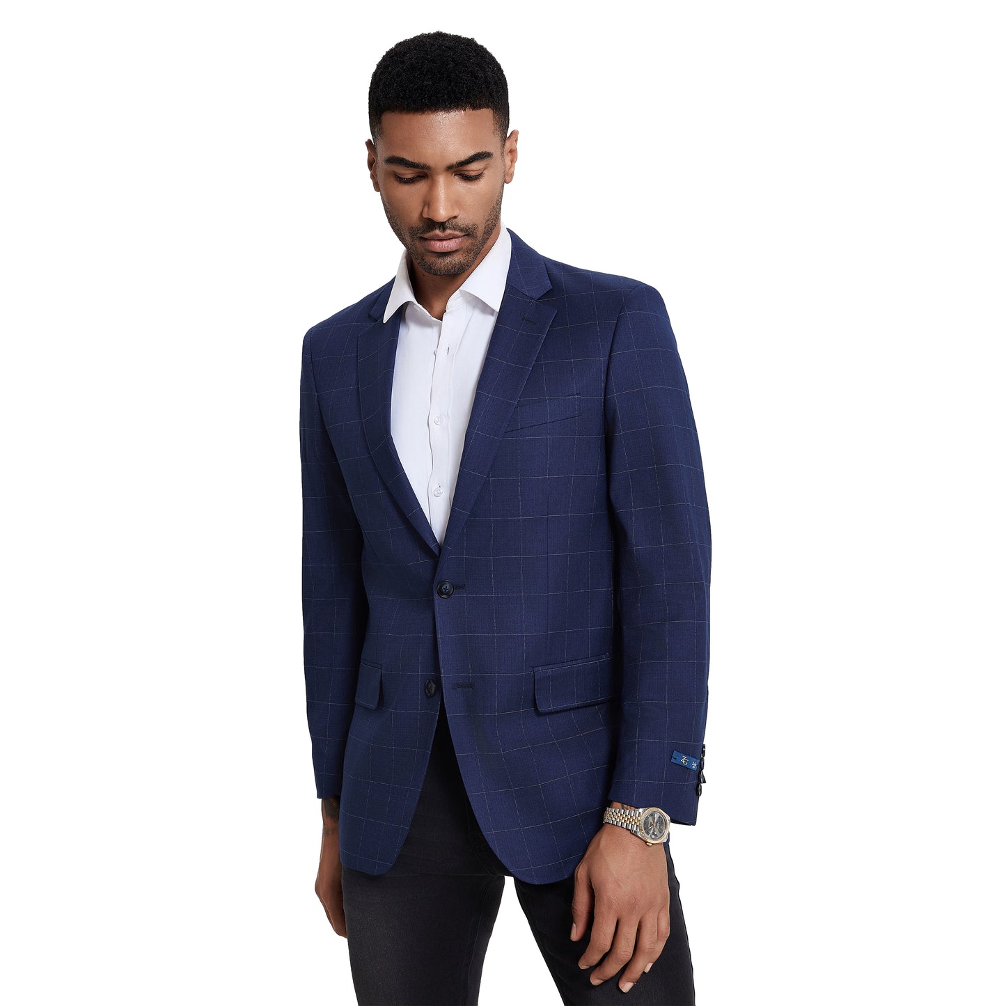 Men's Tailored-Fit Windowpane Sport Coat Only