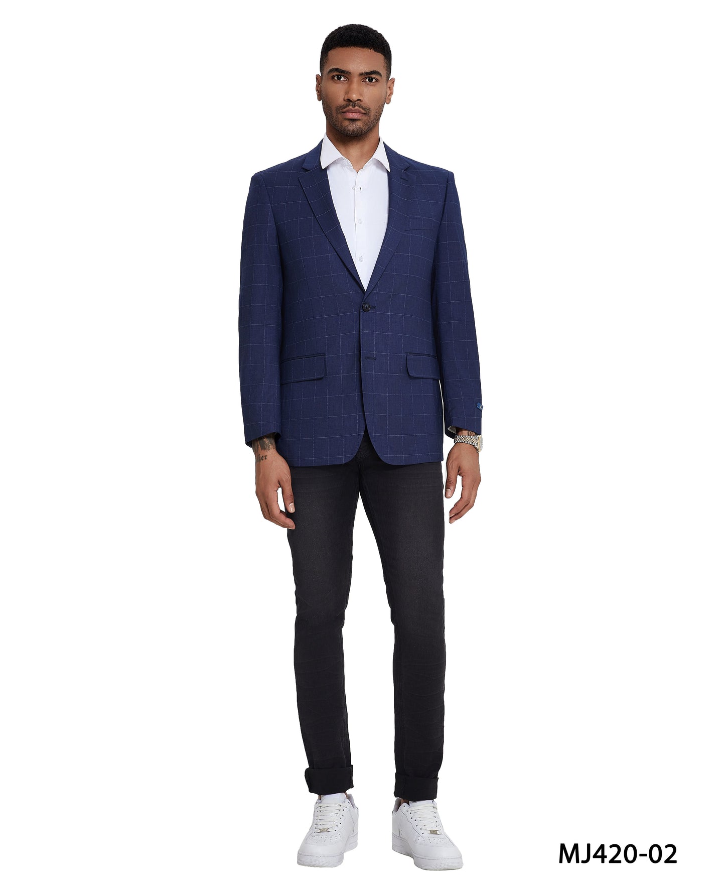 Men's Tailored-Fit Windowpane Sport Coat Only