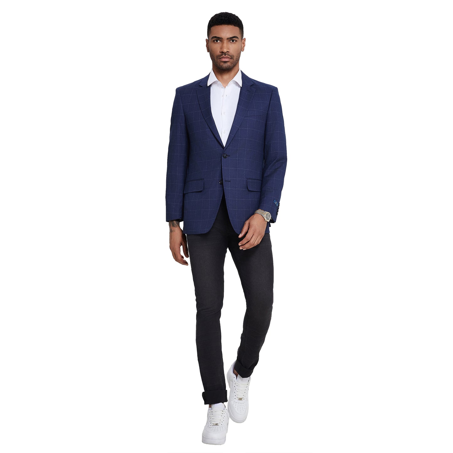 Men's Tailored-Fit Windowpane Sport Coat Only