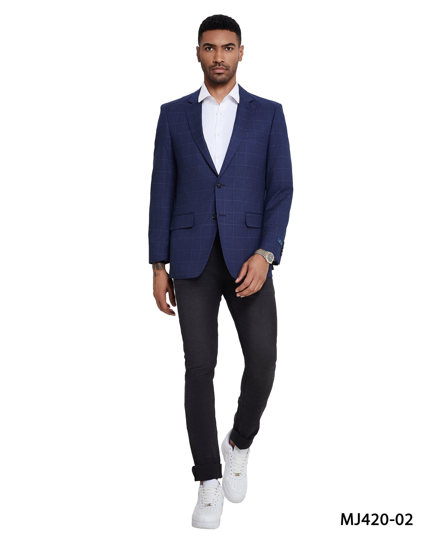 Men's Tailored-Fit Windowpane Sport Coat Only