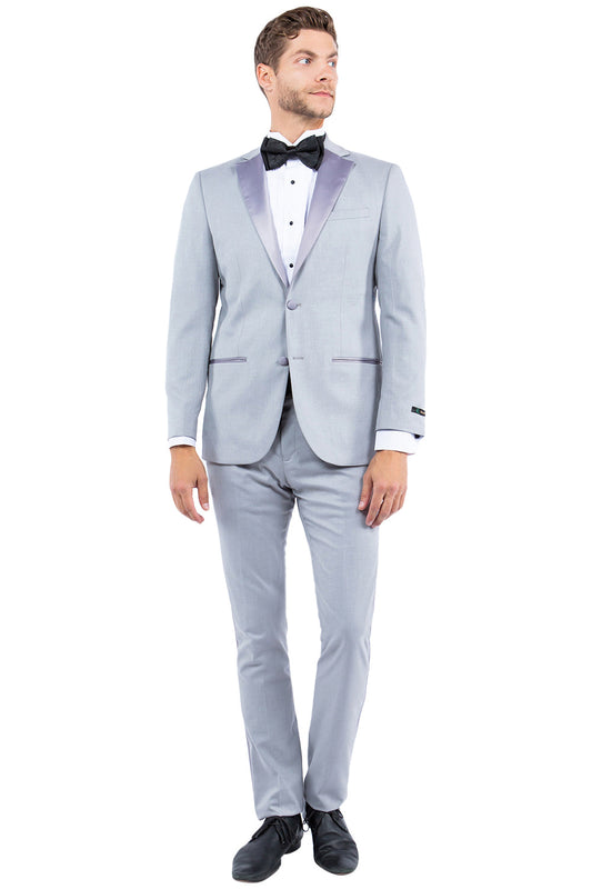 Zegarie Slim Fit Tuxedo Separates Jacket, Light Grey w/ Satin Notch Lapel
