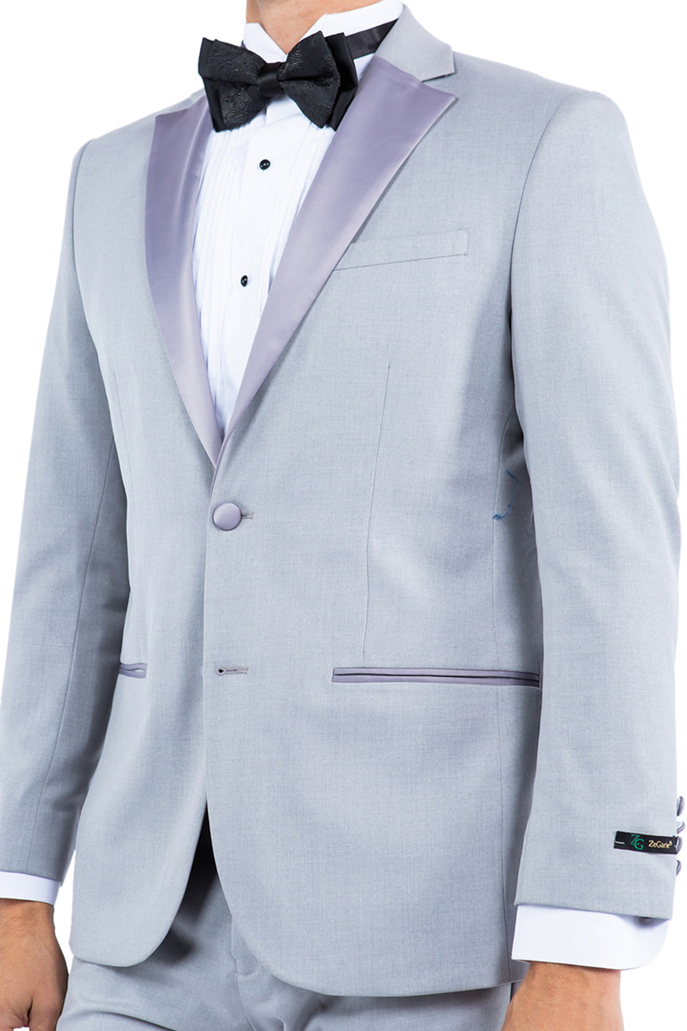 Zegarie Slim Fit Tuxedo Separates Jacket, Light Grey w/ Satin Notch Lapel