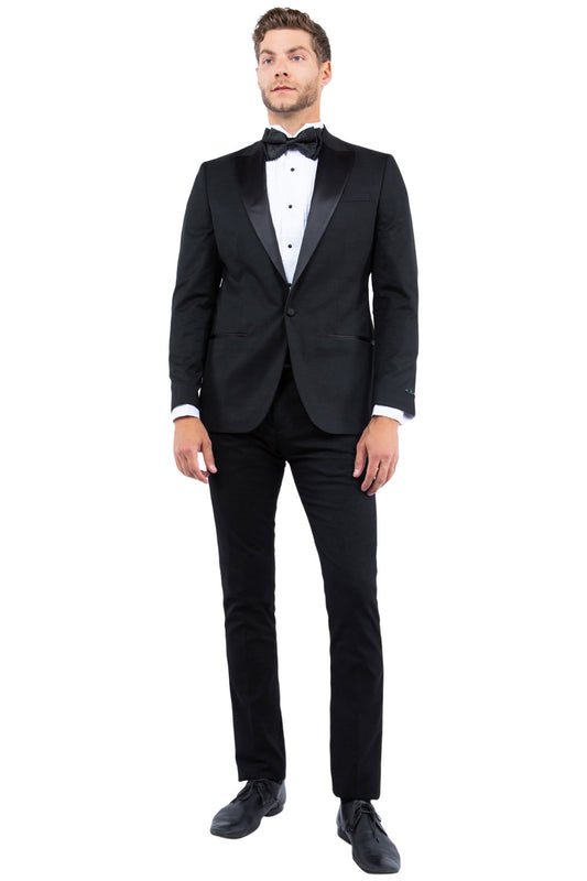 Zegarie Slim Fit Tuxedo Separates Jacket, Black w/ Satin Peak Lapel