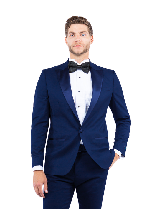 Zegarie Slim Fit Tuxedo Separates Jacket, Navy w/ Satin Peak Lapel