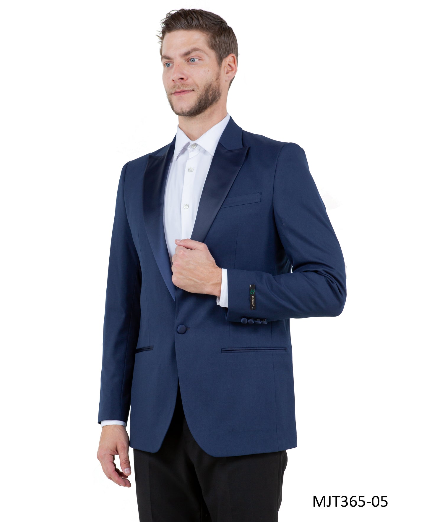 Zegarie Slim Fit Tuxedo Separates Jacket, Navy w/ Satin Peak Lapel