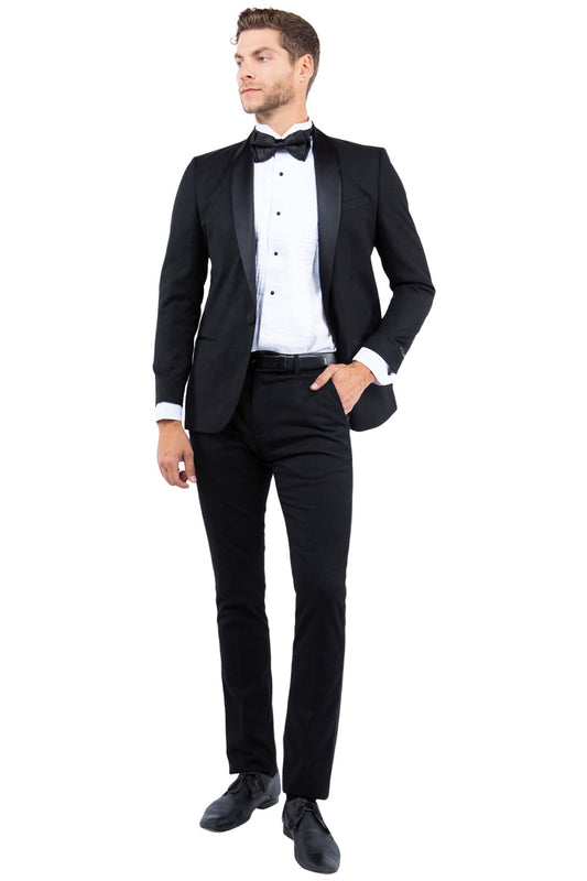 Zegarie Slim Fit Tuxedo Separates Jacket, Black w/ Satin Shawl Collar